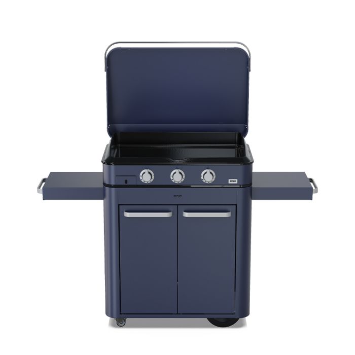 Combo ENOSIGN 80 Plancha Gaz Bleu Navy sur Chariot 