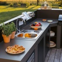 Cuisine COMFORT - 4 Modules Gris Cargo avec angle 