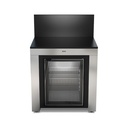 MODULO - Meuble Frigo 75L Noir et inox 