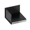 Plateau d'Angle Module Noir et Inox  