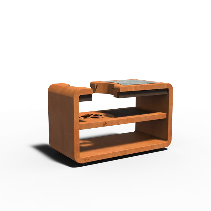 Station Kamado Corten 1500 x 752 x 926 mm