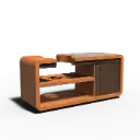 Station Kamado Corten 2000 x 752 x 927 mm
