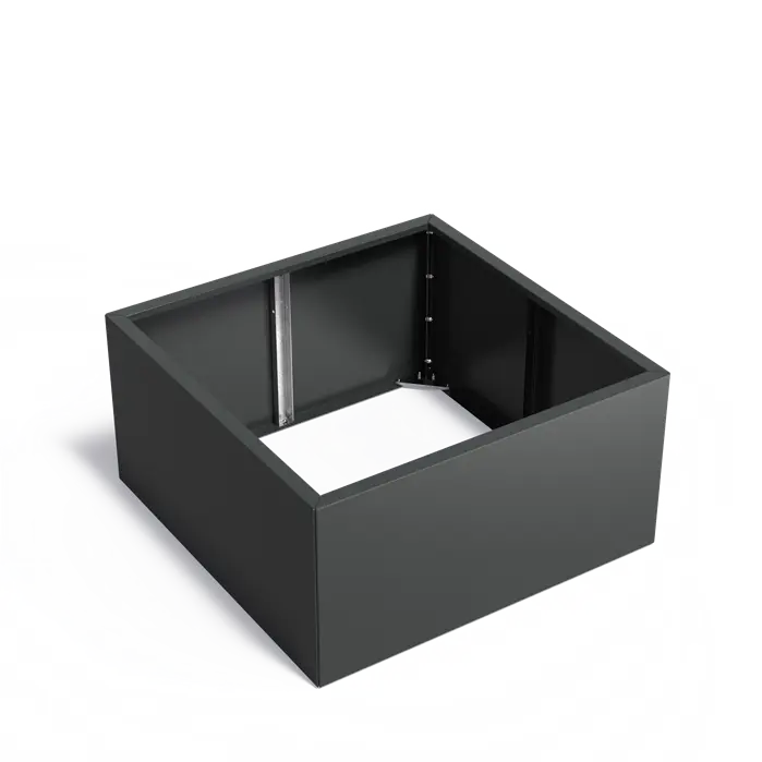 Jardinière carrée en acier enduit 120 x 120 x 60 cm  
