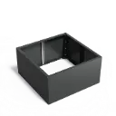 Jardinière carrée en acier enduit 120 x 120 x 60 cm  