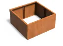Jardinière carrée en Corten 120 x 120 x 60 cm 