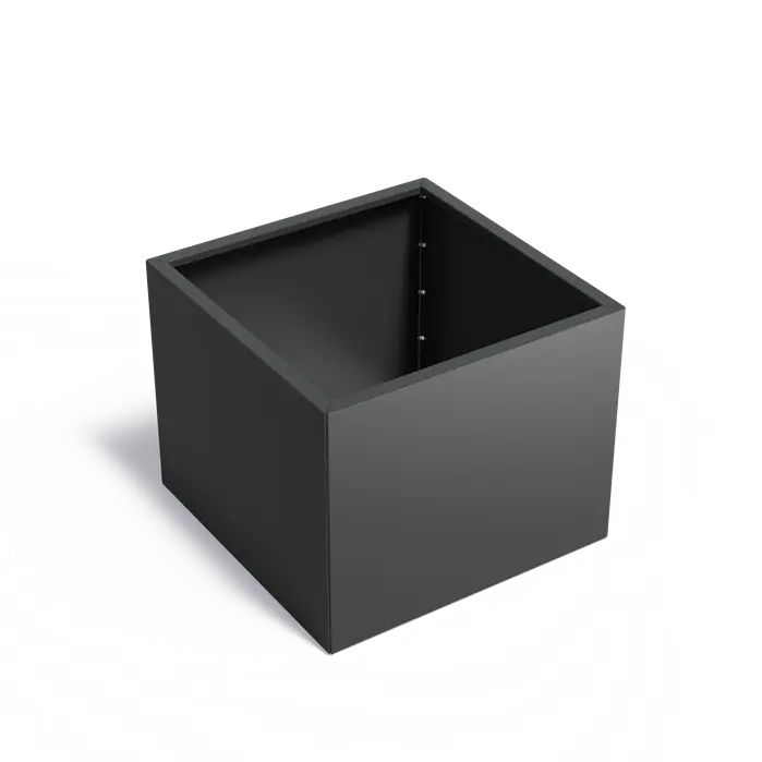 Jardinière carrée en acier enduit 100 x 100 x 80 cm