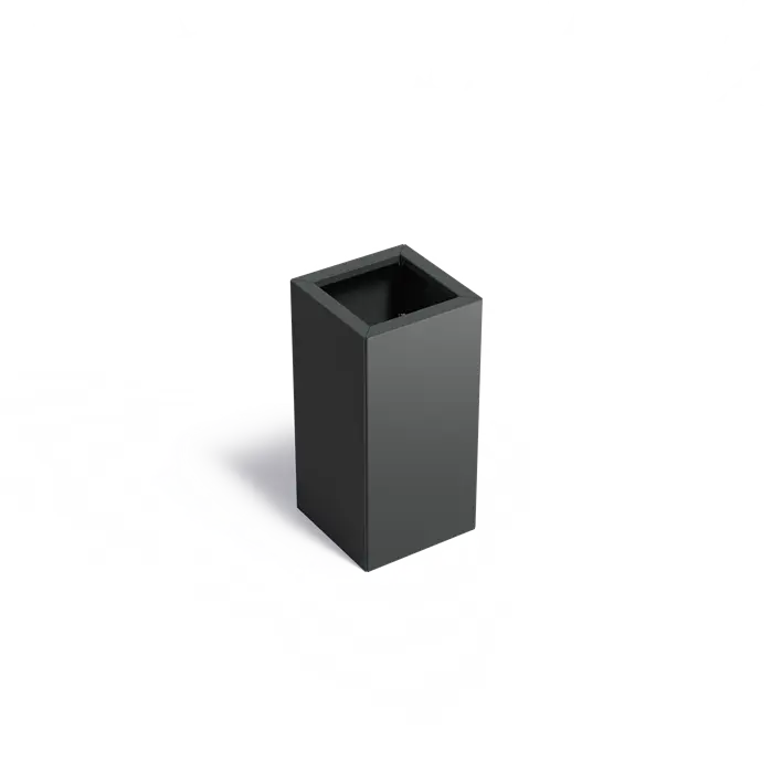 Jardinière carrée en acier enduit 40 x 40 x 80 cm