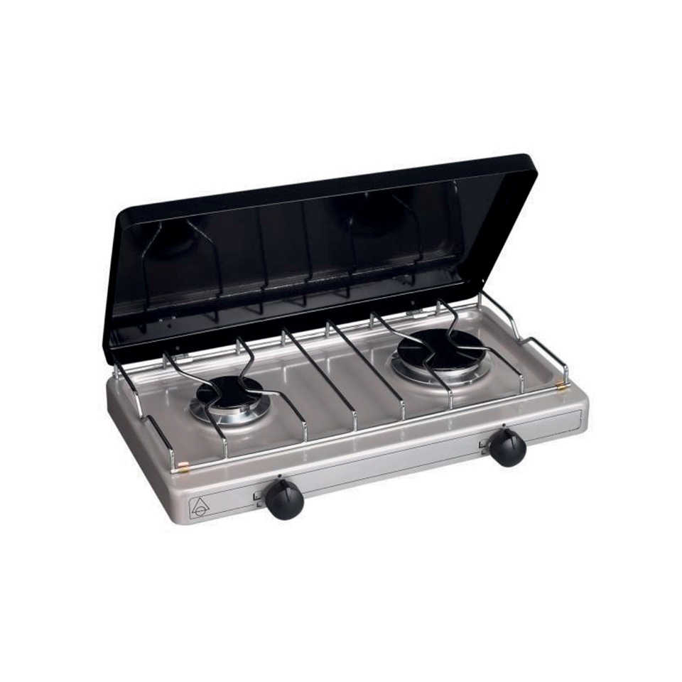 [162790620201] Réchaud Gaz XTREM 2 Brûleurs Gris Cargo 