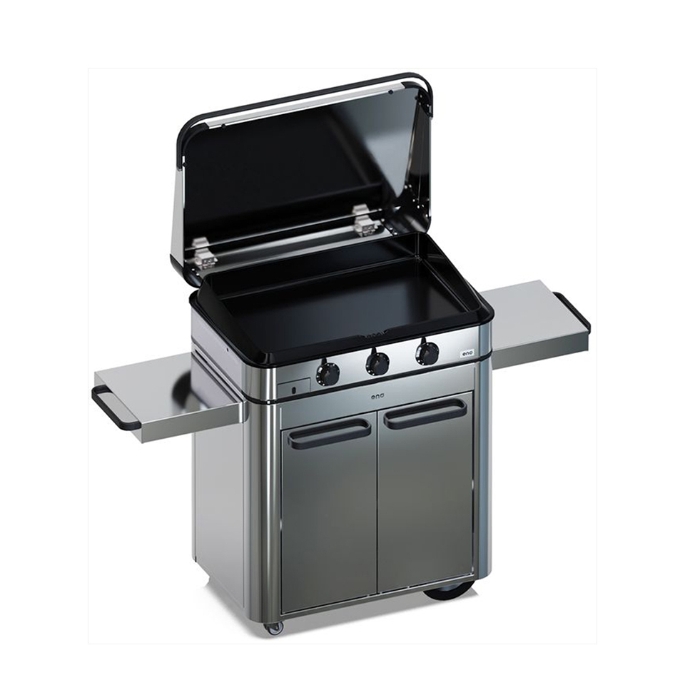 Combo ENOSIGN 80 Plancha Gaz Inox sur Chariot 