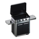 Combo ENOSIGN 80 Plancha Gaz Noir et Inox sur Chariot 