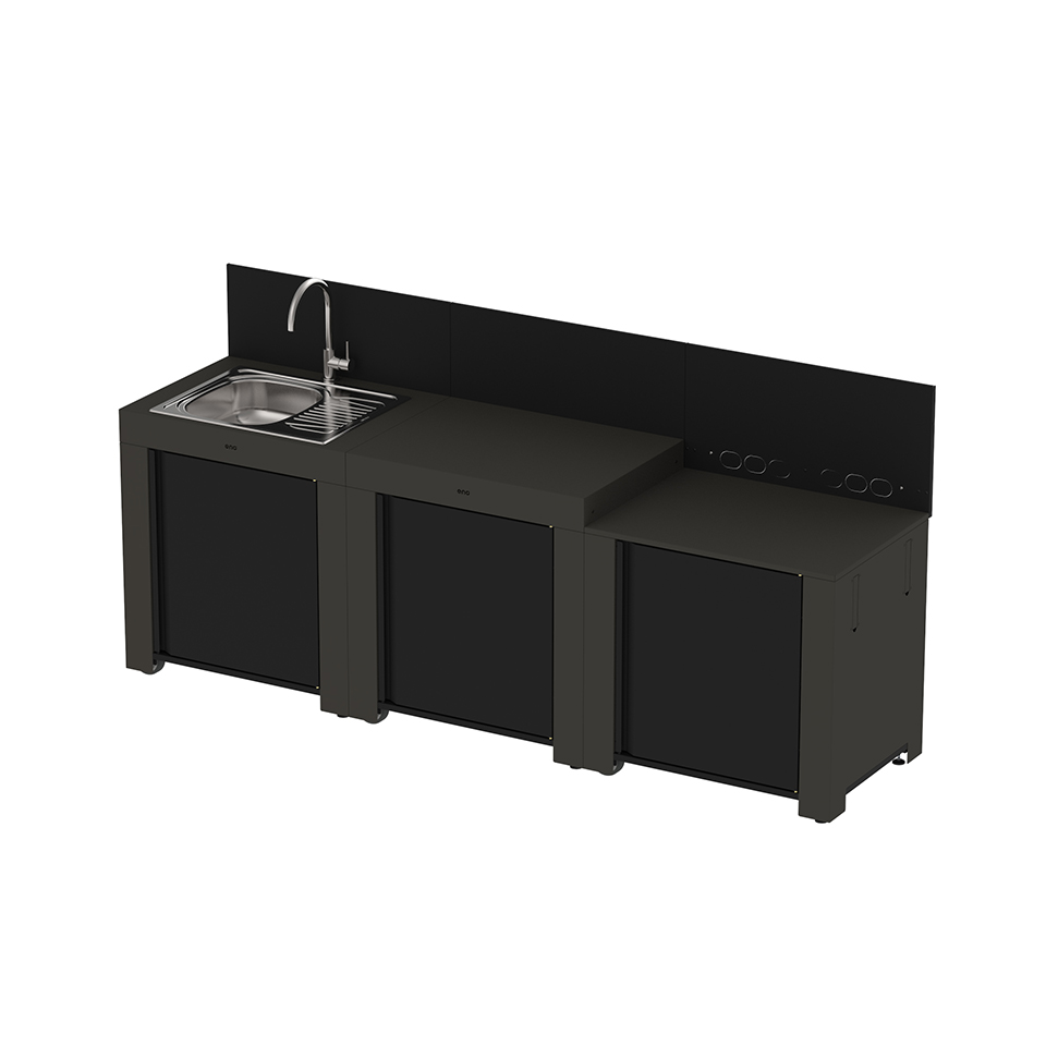 Cuisine CLASSIC - 3 modules gris cargo 