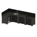 Cuisine COMFORT - 4 Modules Gris Cargo avec angle 