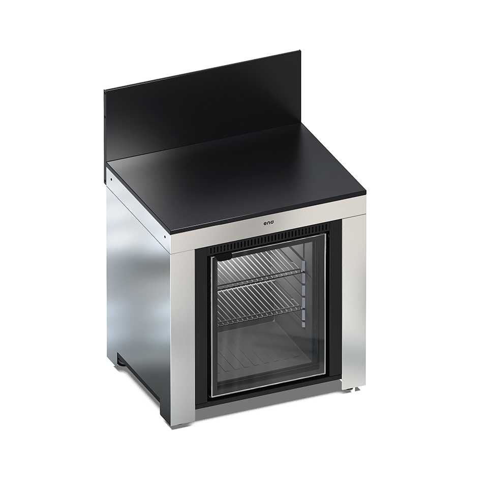 [PMOD8510] MODULO - Meuble Frigo 75L Noir et inox 