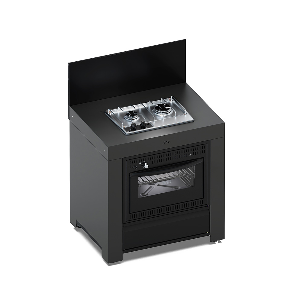 [MOD7005] Module Combiné Gris Cargo 80 Table Cuisson et Four 
