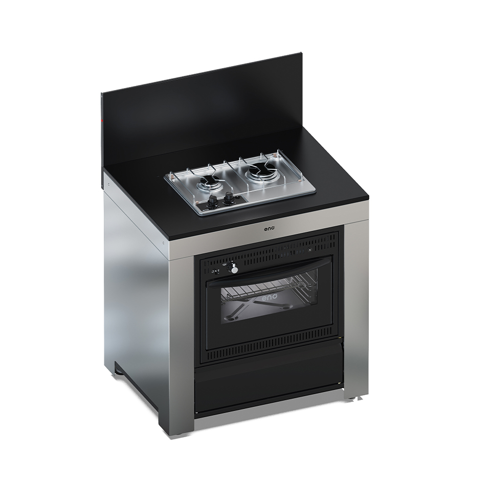 [MOD8505-1] Module Combiné Noir et Inox 80 Table Cuisson et Four 