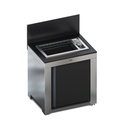 MODULO - Meuble Plancha Encastrable TRIBU 80 Noir/Inox