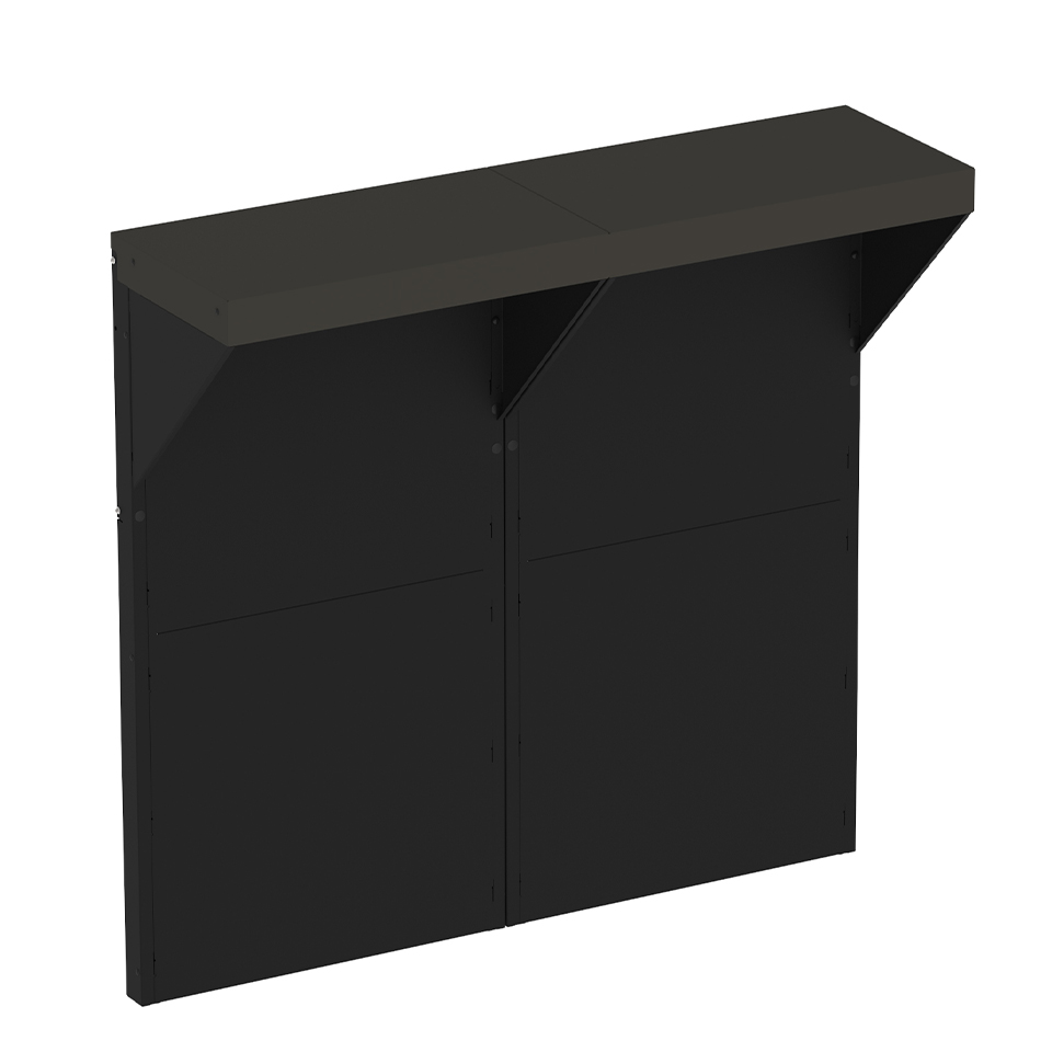 MODULO - Kit Comptoir FÉLIX 120 Gris Cargo/Noir 