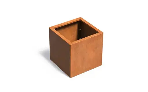 [CAWC8] Jardinière carrée Corten enduit 60 x 60 x 60 cm 