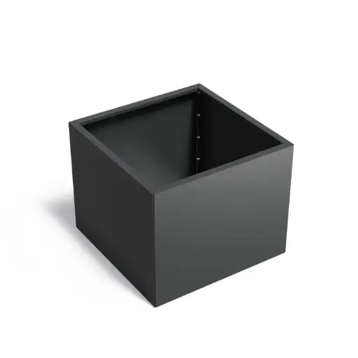 [CAWC5.1] Jardinière carrée en acier enduit 100 x 100 x 80 cm