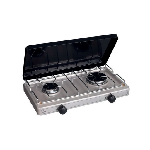 [162790620201] Réchaud Gaz XTREM 2 Brûleurs Gris Cargo 